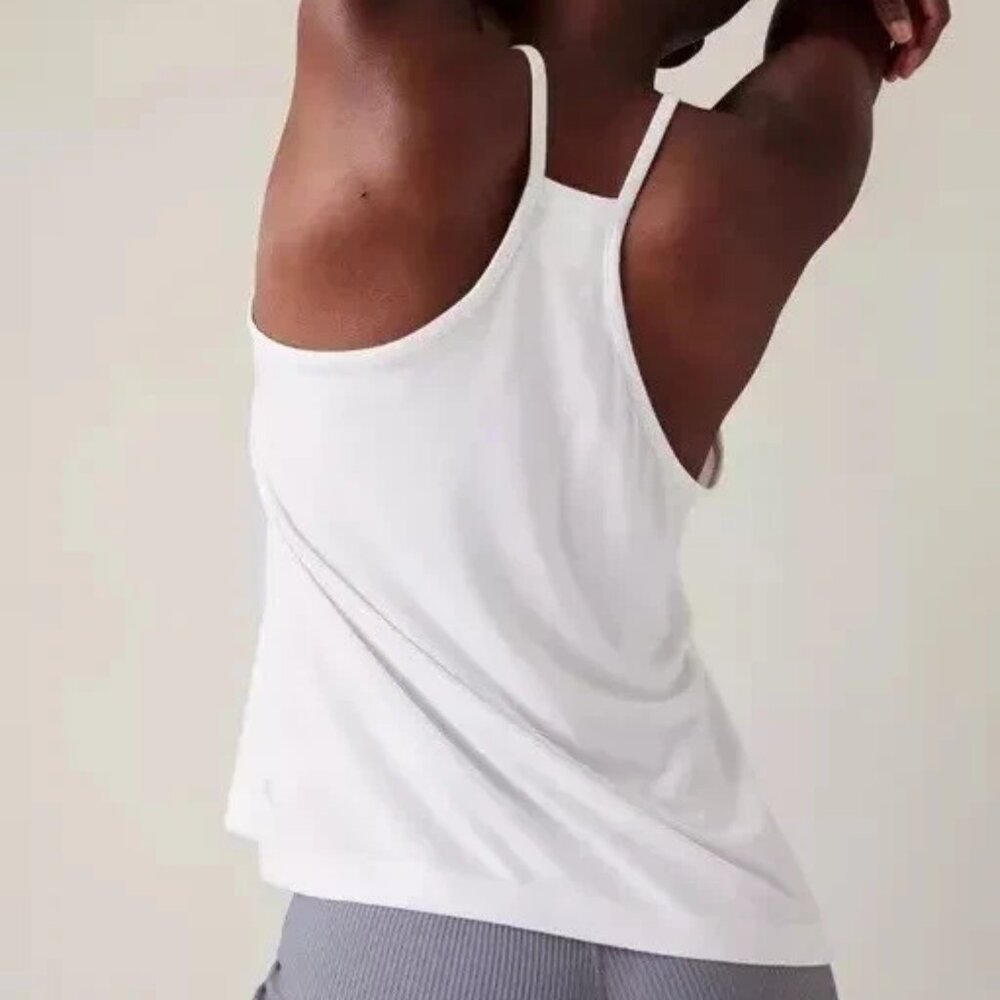 NWT XS Bright White Athleta Essence Explore Tank Top Wicking Yoga Dance Studio - Picture 2 of 7
